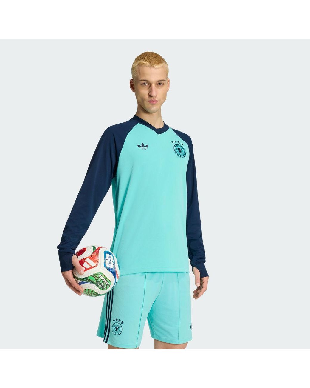 Adidas Blue Germany 26 Away Pre-Match Warm Top for men
