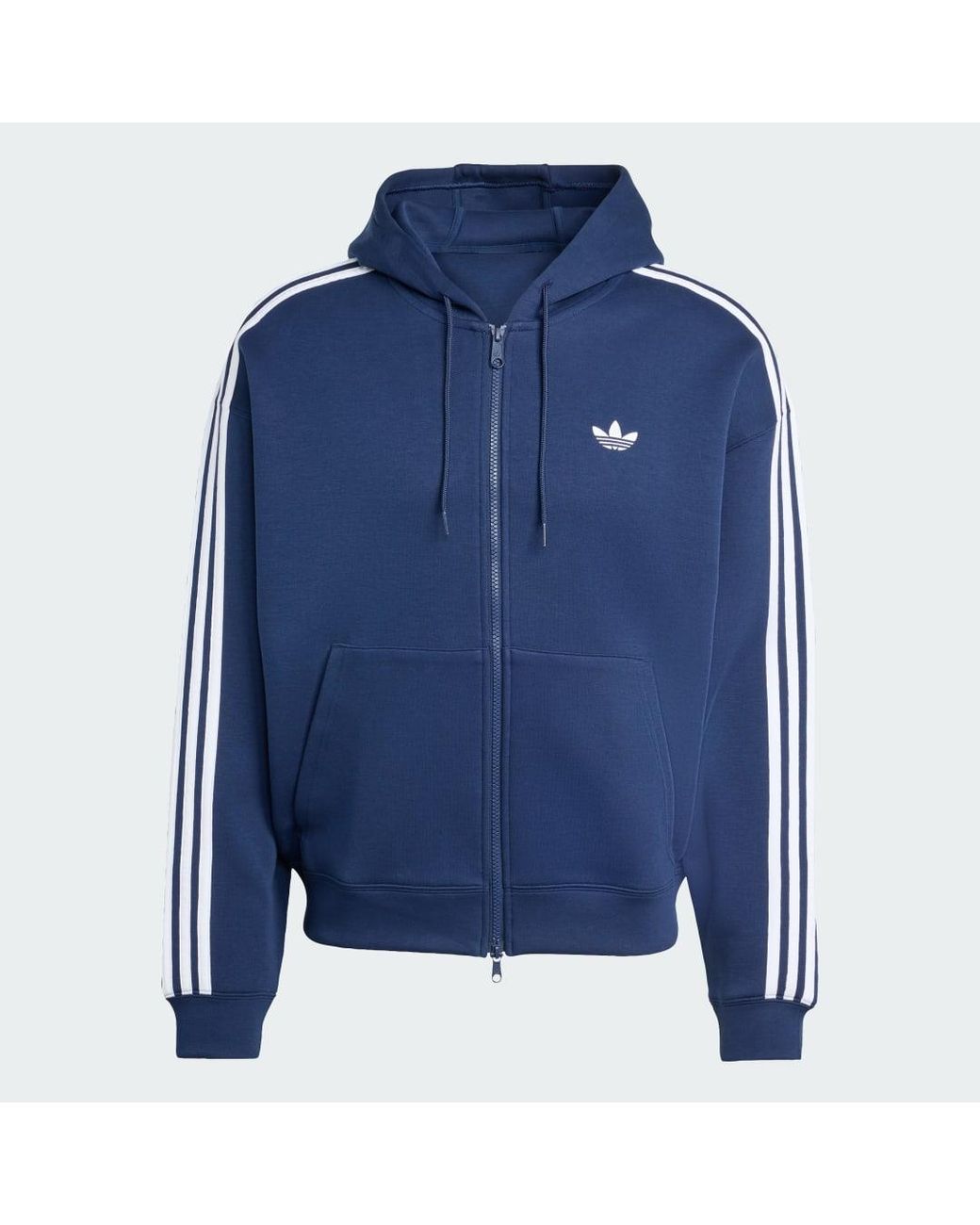 Adidas Blue Adicolor Spacer Oversized Hoodie for men