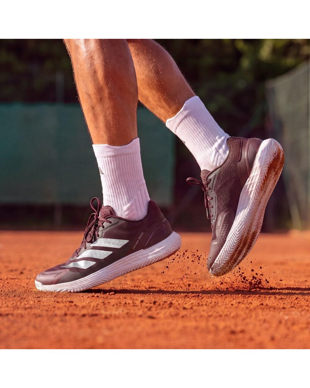 Adidas Purple Defiant Speed 2 Clay Tennis Shoes for men