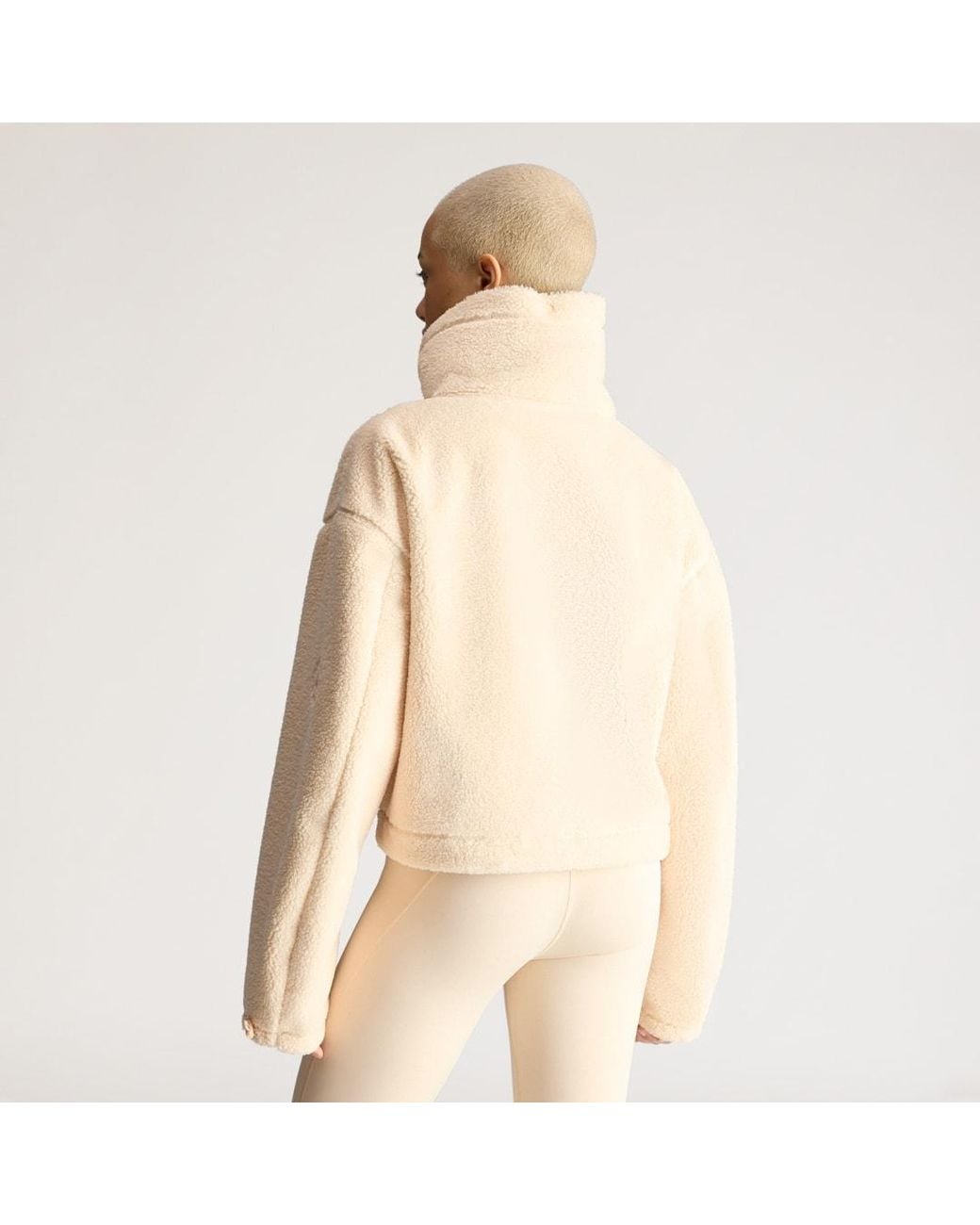 Adidas Natural By Stella Mccartney Full-Zip Winter Fleece Hooded Track Top