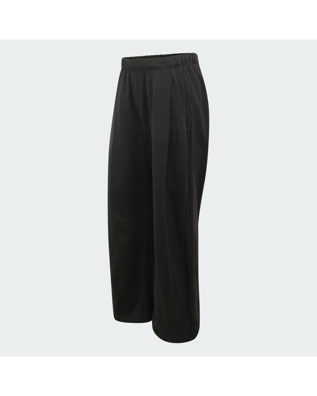 Adidas Black Premium Essentials Open Wide Hem Joggers for men