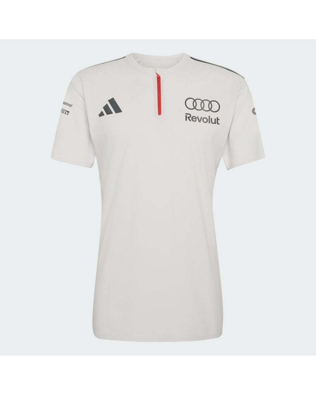 Adidas White Audi Revolut F1 Team Engineers & Marketing Short Sleeve Polo for men