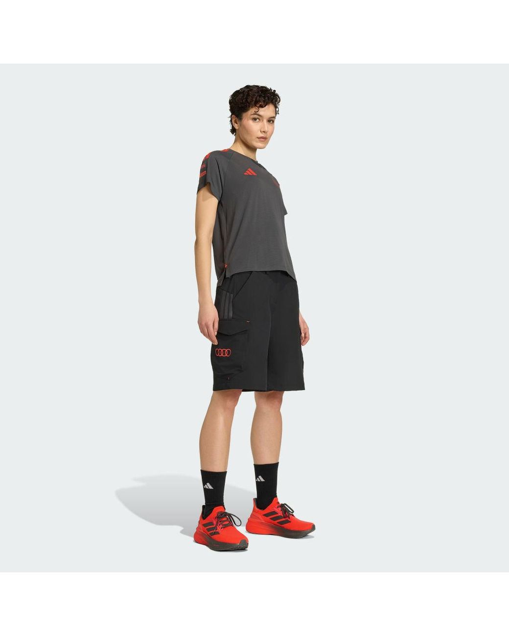 Adidas Gray Audi Revolut F1 Team Short Sleeve Mechanics Jersey