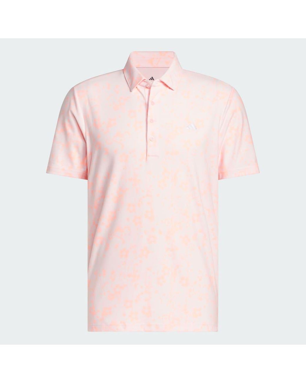 Adidas Red Ultimate365+ Climacool Butterspun Mighty Blossom Print Polo Shirt for men