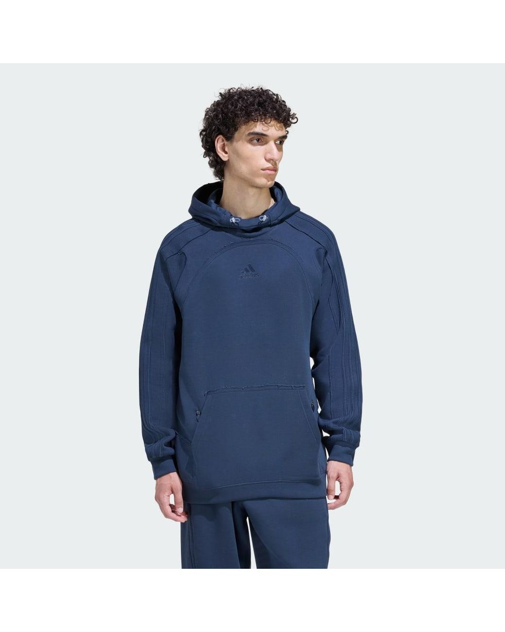 Adidas Blue Spacer Cutline Hoodie for men