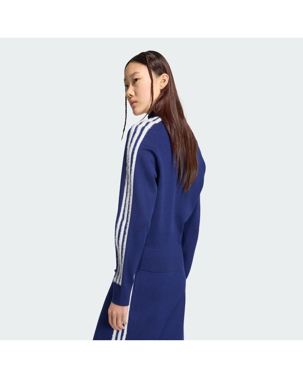 Adidas Blue Knitted Firebird Track Top