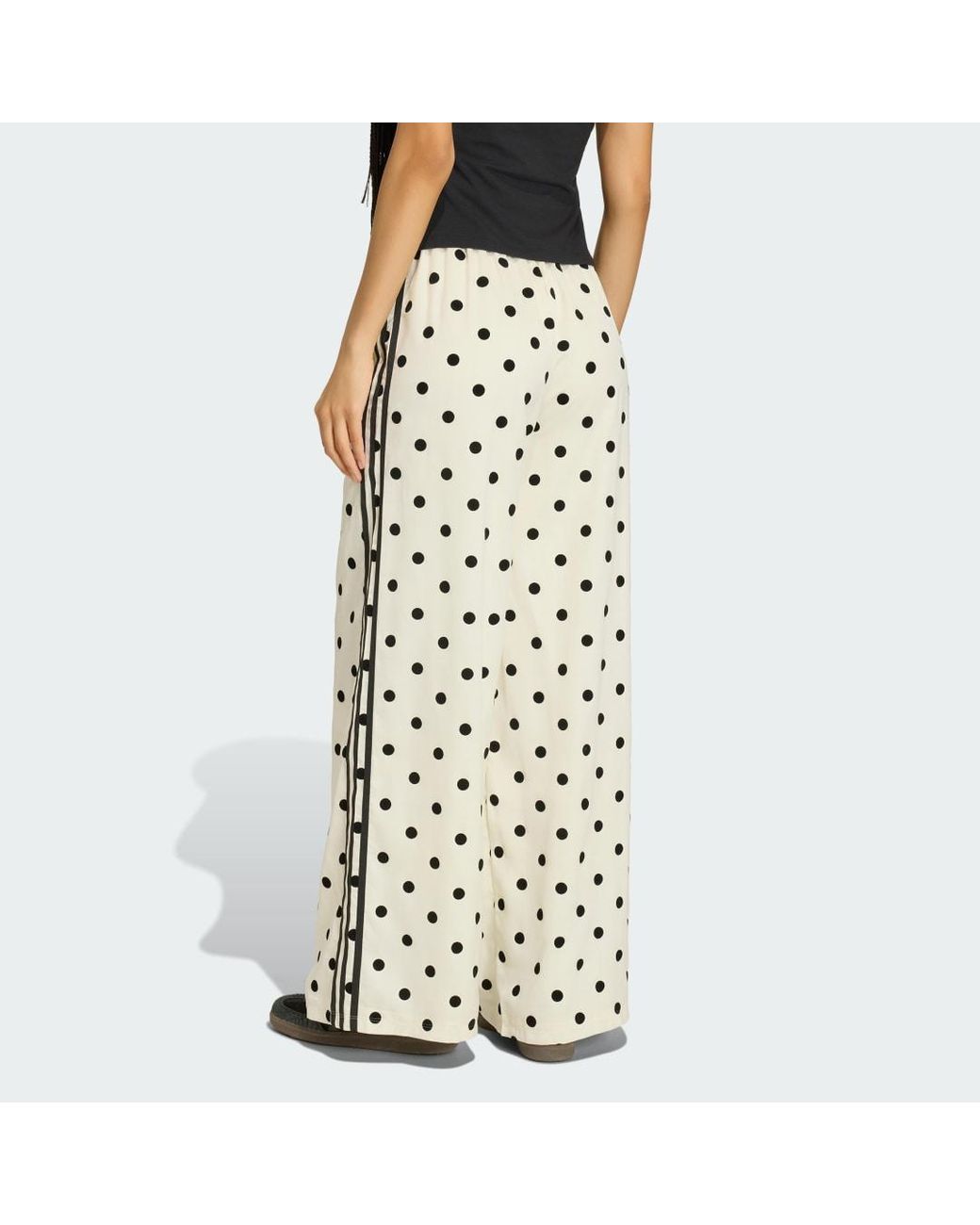 Adidas Metallic Satin Polka Dots Wide Leg Pant
