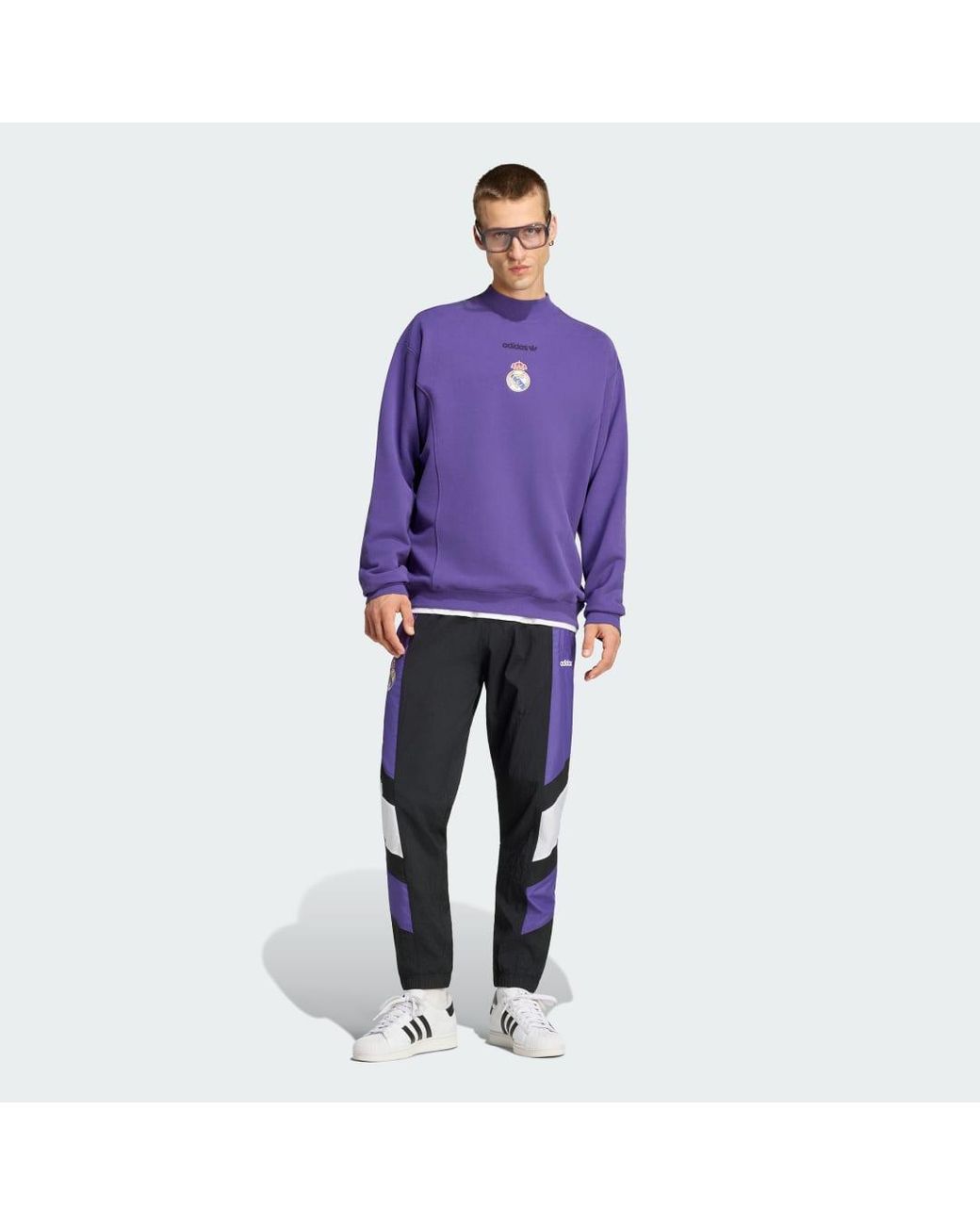 Adidas Purple Real Madrid Eqt Sweatshirt for men