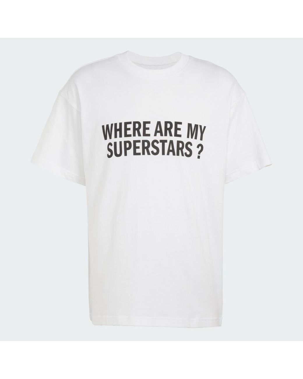 Adidas White Where Are My Superstars Tee for men