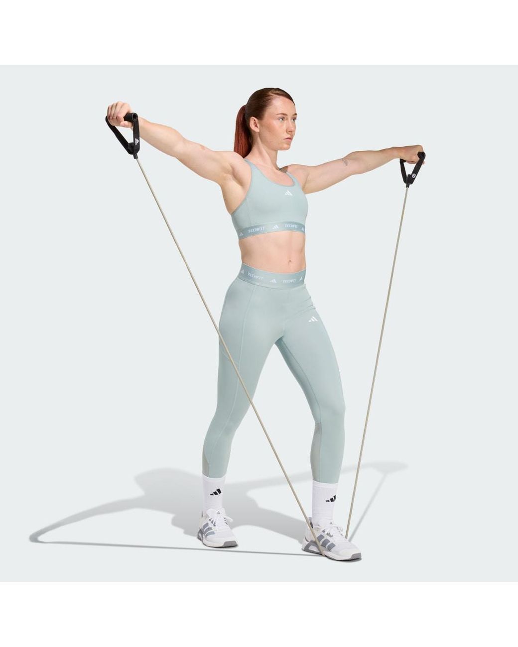 Adidas Blue Techfit Stash Pocket Full-Length Leggings