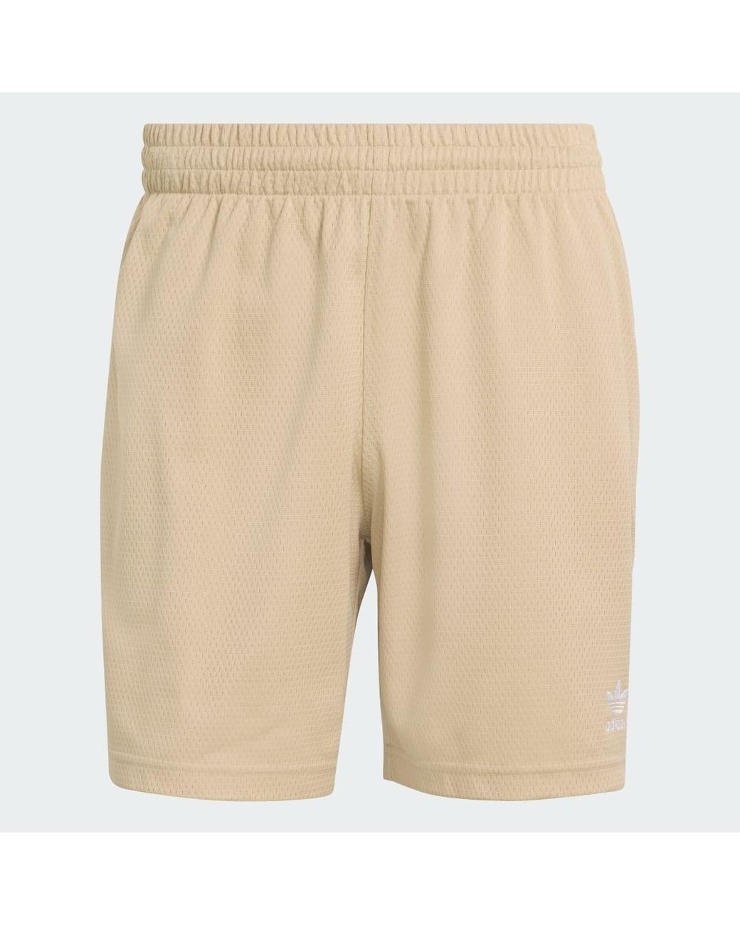 Adidas Natural Trefoil Essentials Mesh Shorts for men