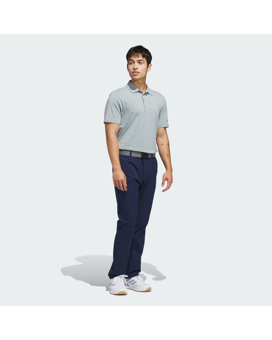 Adidas Blue Ultimate365+ Go-To Print Polo Shirt for men