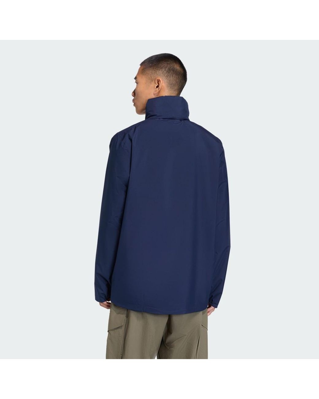 Adidas Blue Multi Essentials 2L Rain Jacket for men