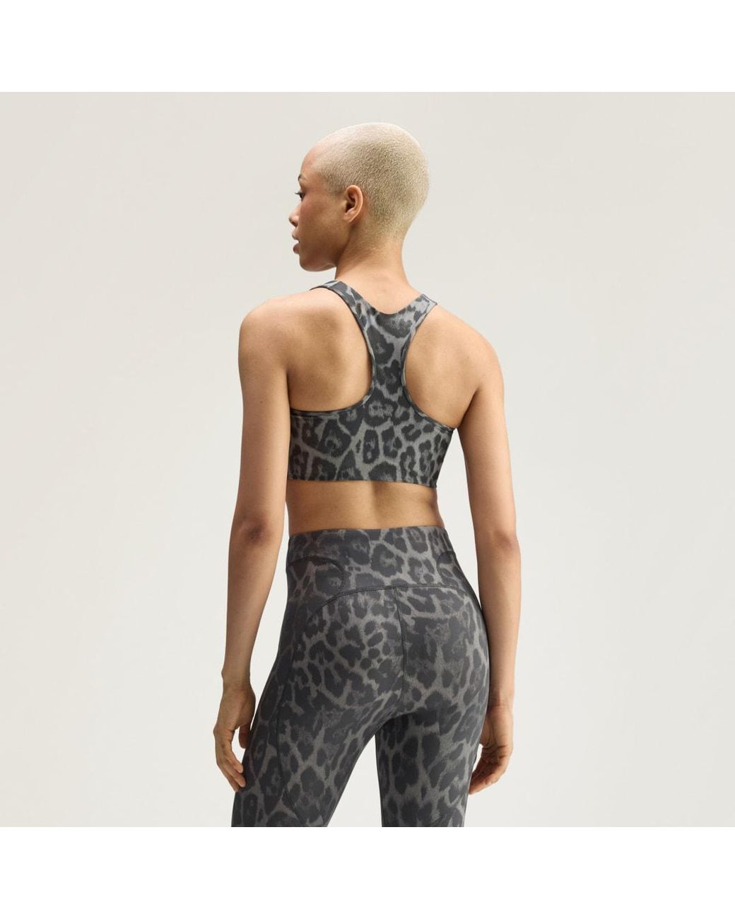 Adidas Gray By Stella Mccartney Primeliftimpact Training Bra Medium Support Printed