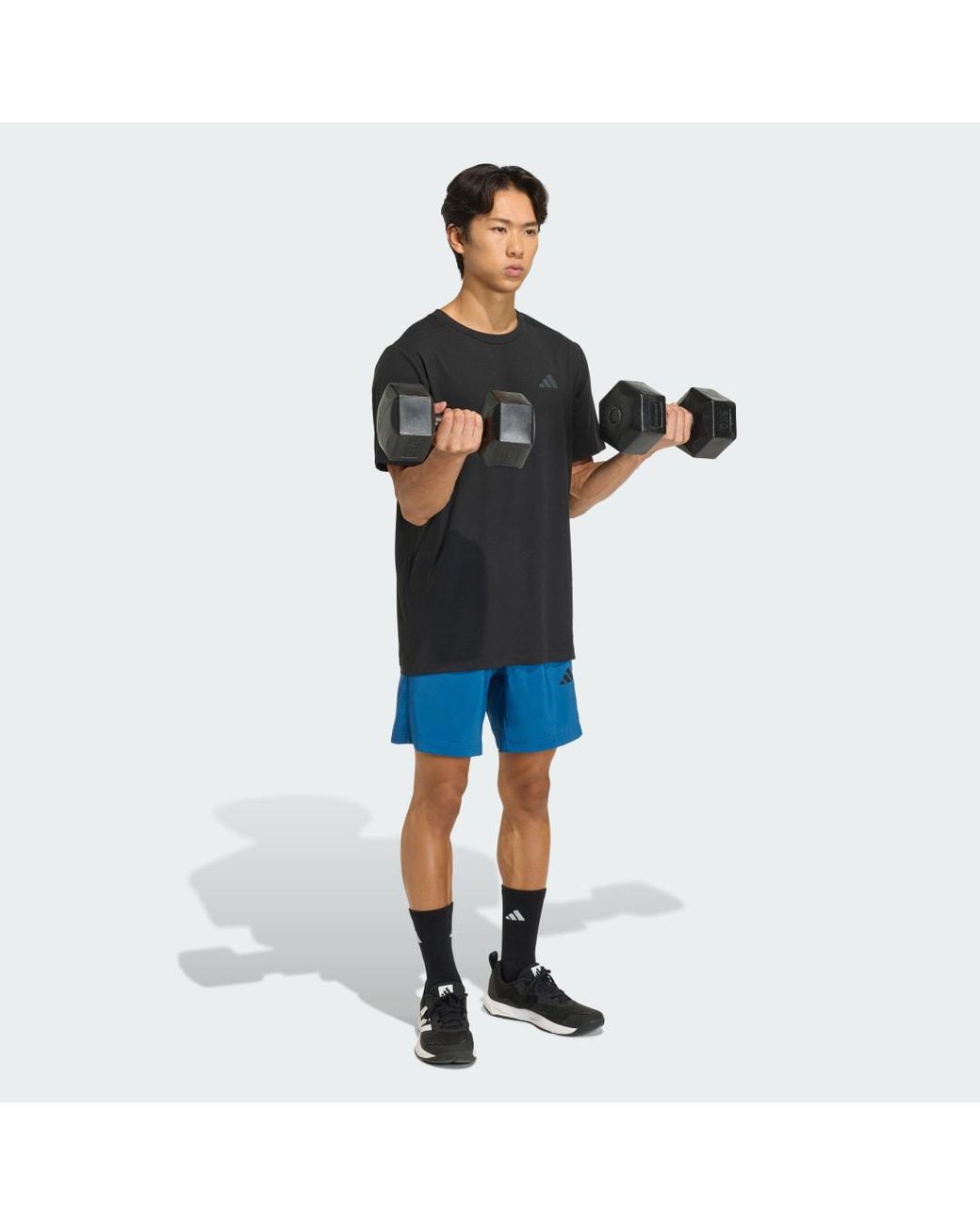 Adidas Blue Workout Essentials Base Woven Short for men