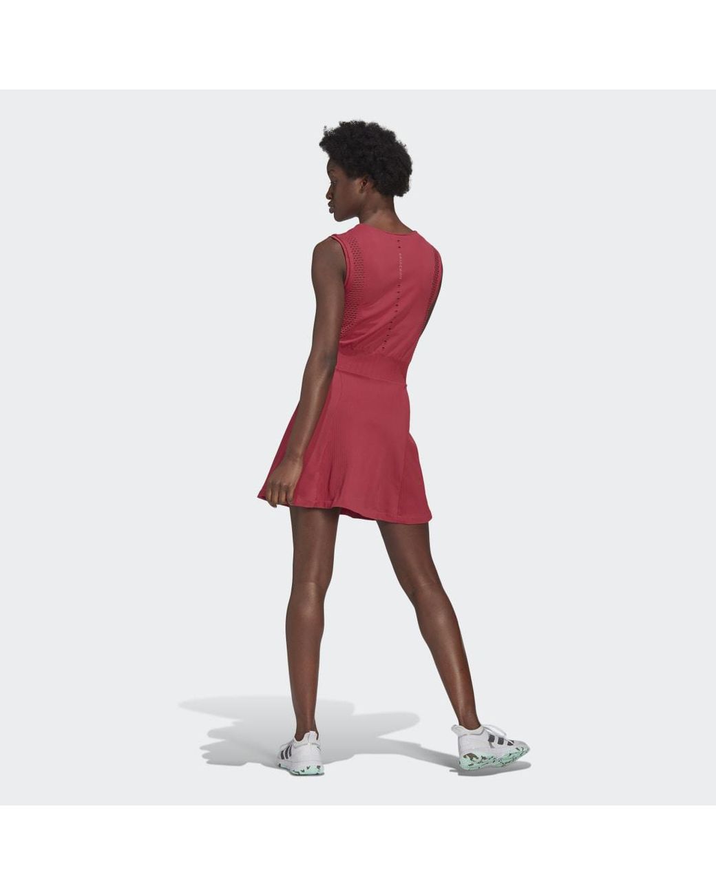adidas Primeblue Primeknit Tennisjurk in het Roze | Lyst BE