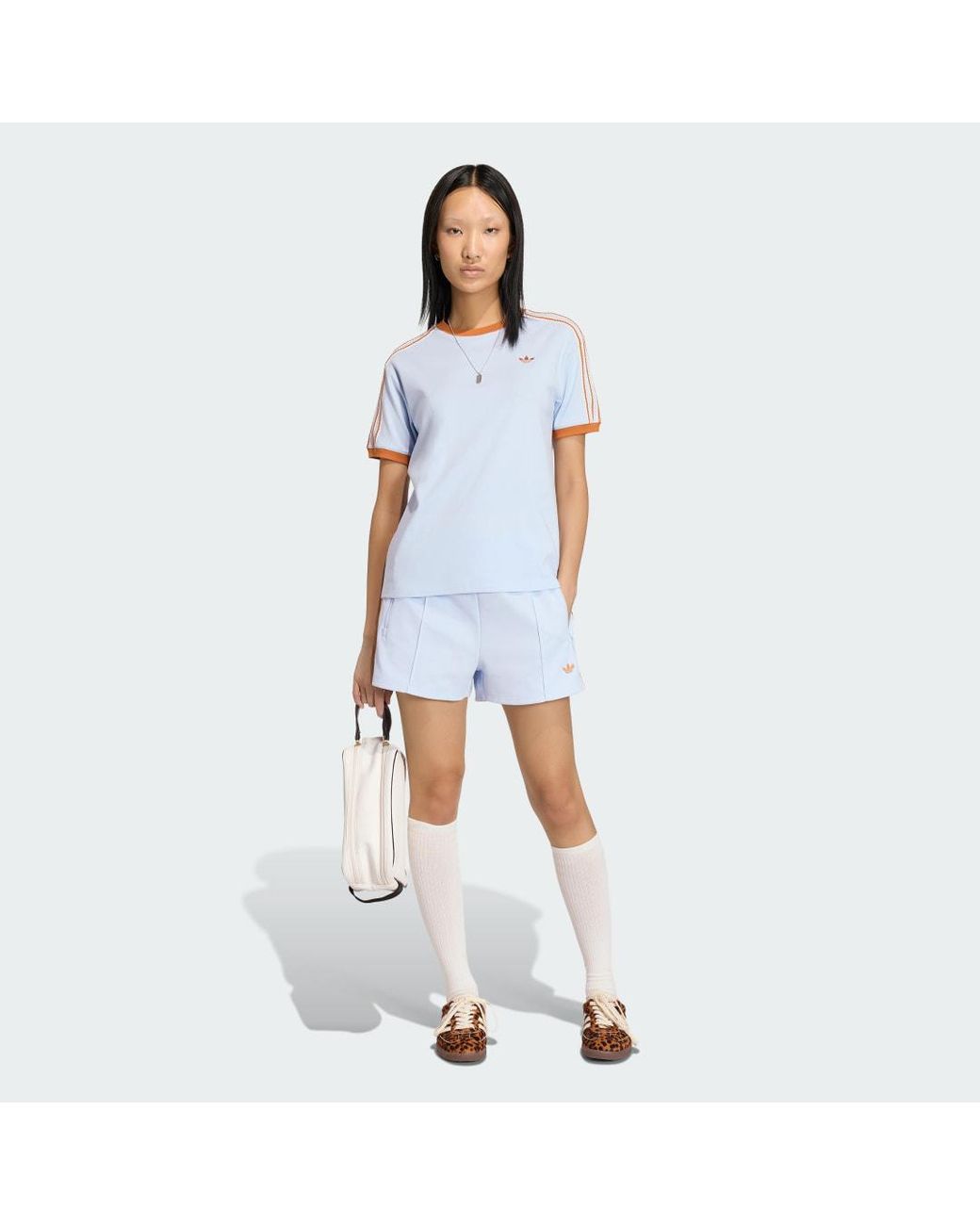 Adidas White Originals Summer Glow Advanced Three Stripes T-Shirt