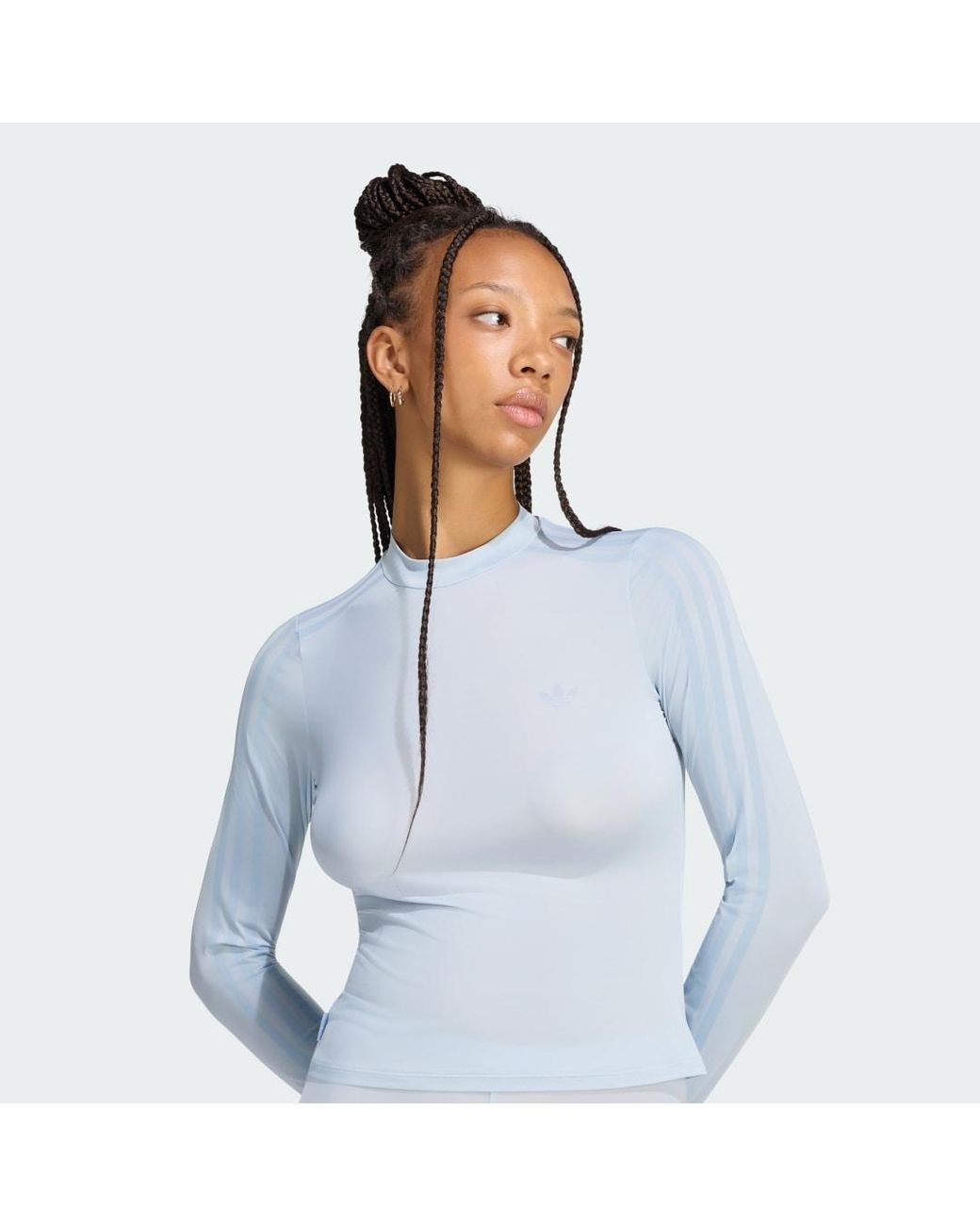 Adidas Blue Originals By Jennie Sheer Long Sleeve Long-Sleeve Top