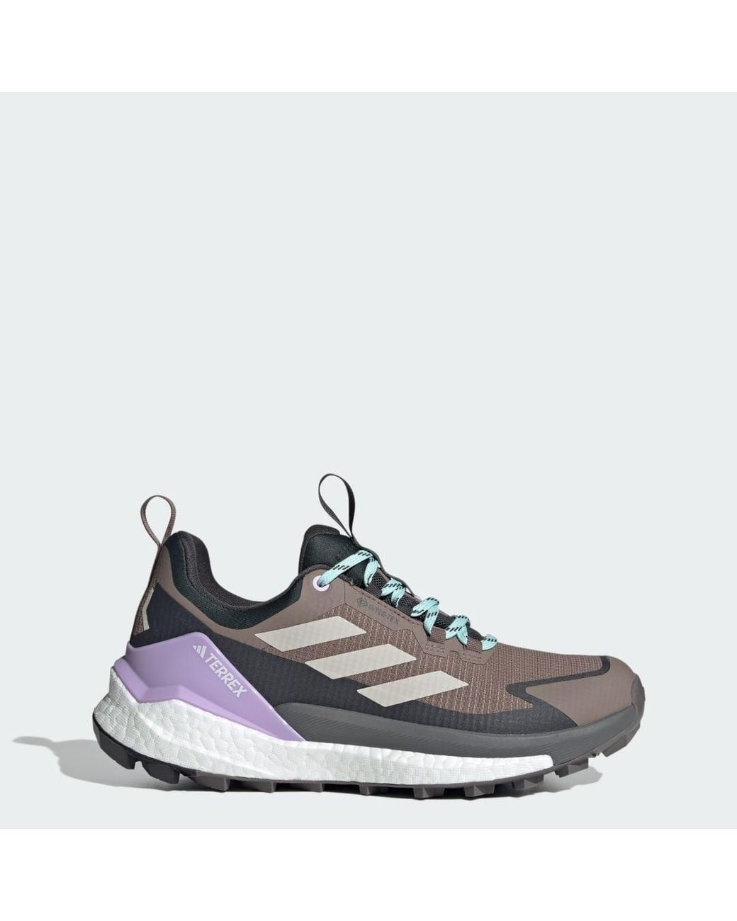 Adidas Blue Womens Terrex Free Hiker 2 Low Gtx Hiking Hiking Sneakers Shoes - Green, Semi Flash Aqua/carbon/lucid Lime, 9.5 Uk