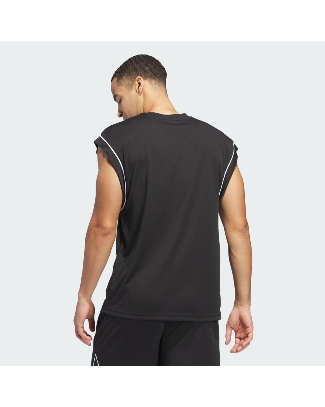 Adidas Black Basketball All-World Sleeveless Tank Top for men