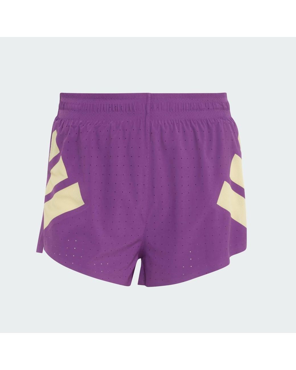 Adidas Purple Adizero Road To Records Split Shorts