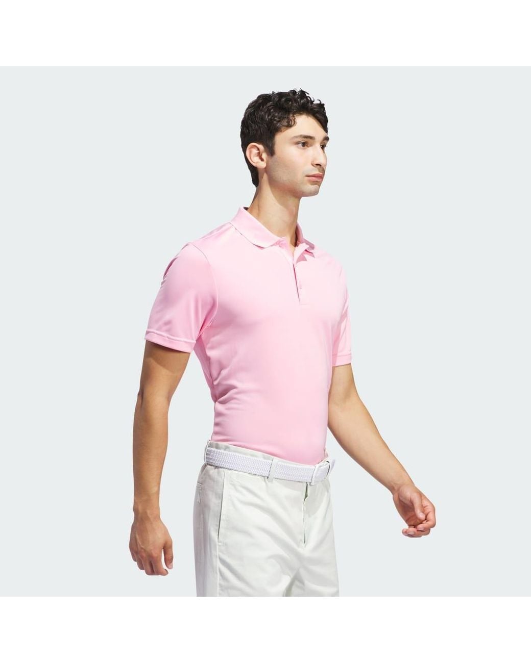 Adidas Pink Core Performance Primegreen Polo Shirt for men