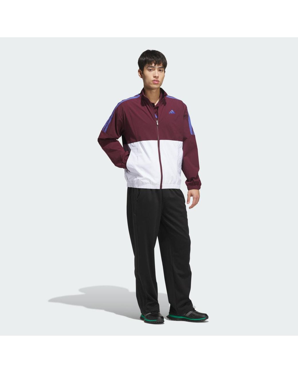 Adidas Red Beyond Twistweave Full-Zip Windbreaker for men