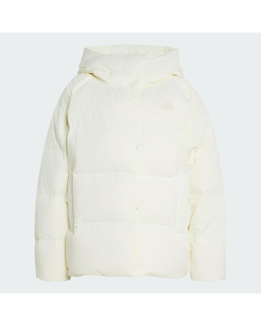 Adidas White Helionic Down Puffer Hooded Jacket