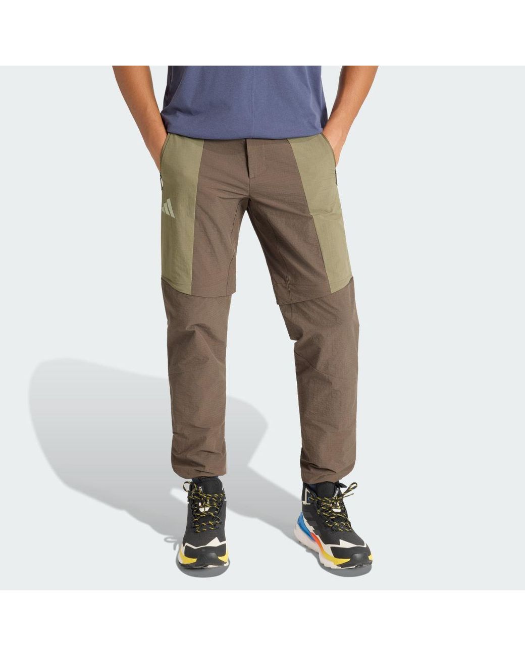 Adidas Gray Terrex Xperior Utilitas Clima365 Zip-Off Tracksuit Bottoms for men