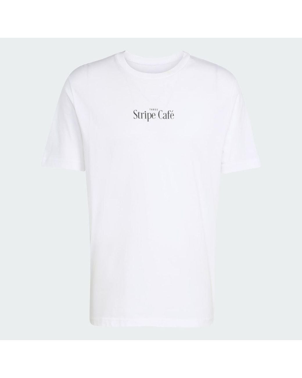 Adidas White Lifestyle Coffee Cafe Donut Box Graphic T-Shirt Kb2500 for men