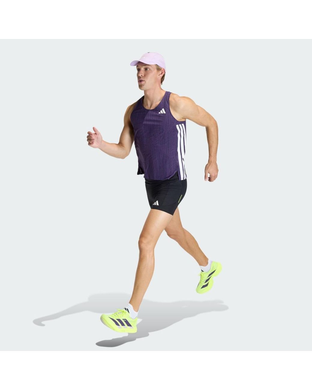 Adidas Blue Adizero Running Short Pocket Tights for men