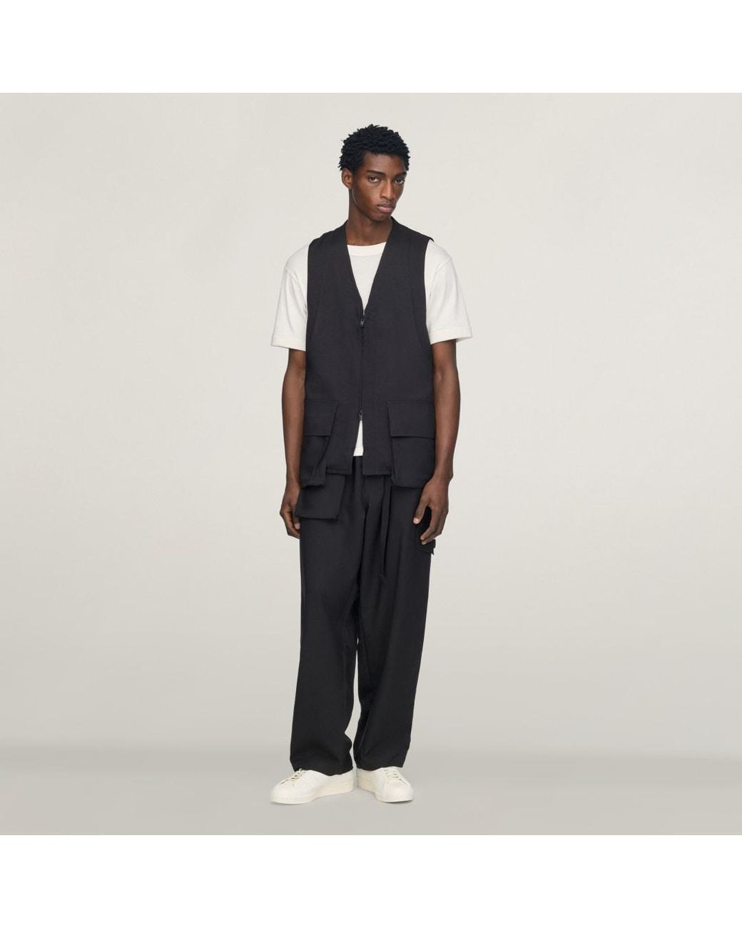 Adidas Blue Y-3 Sport Uniform Pocket Vest for men