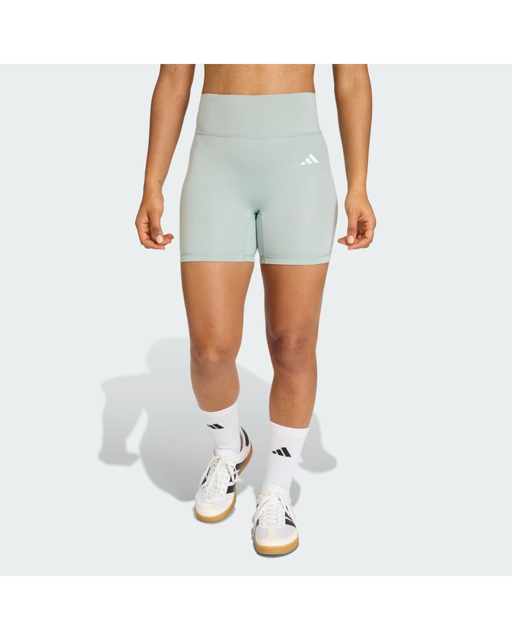 Adidas Blue Optime Essentials Workout Short Leggings