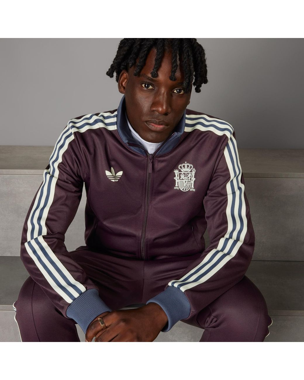 Adidas maroon cheap track top