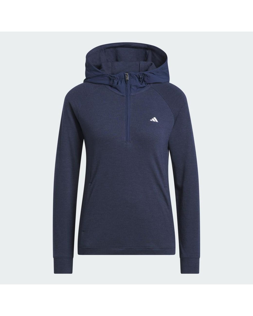 Adidas Blue Ultimate365+ Course Control Hybrid Quarter-Zip Hooded Jacket