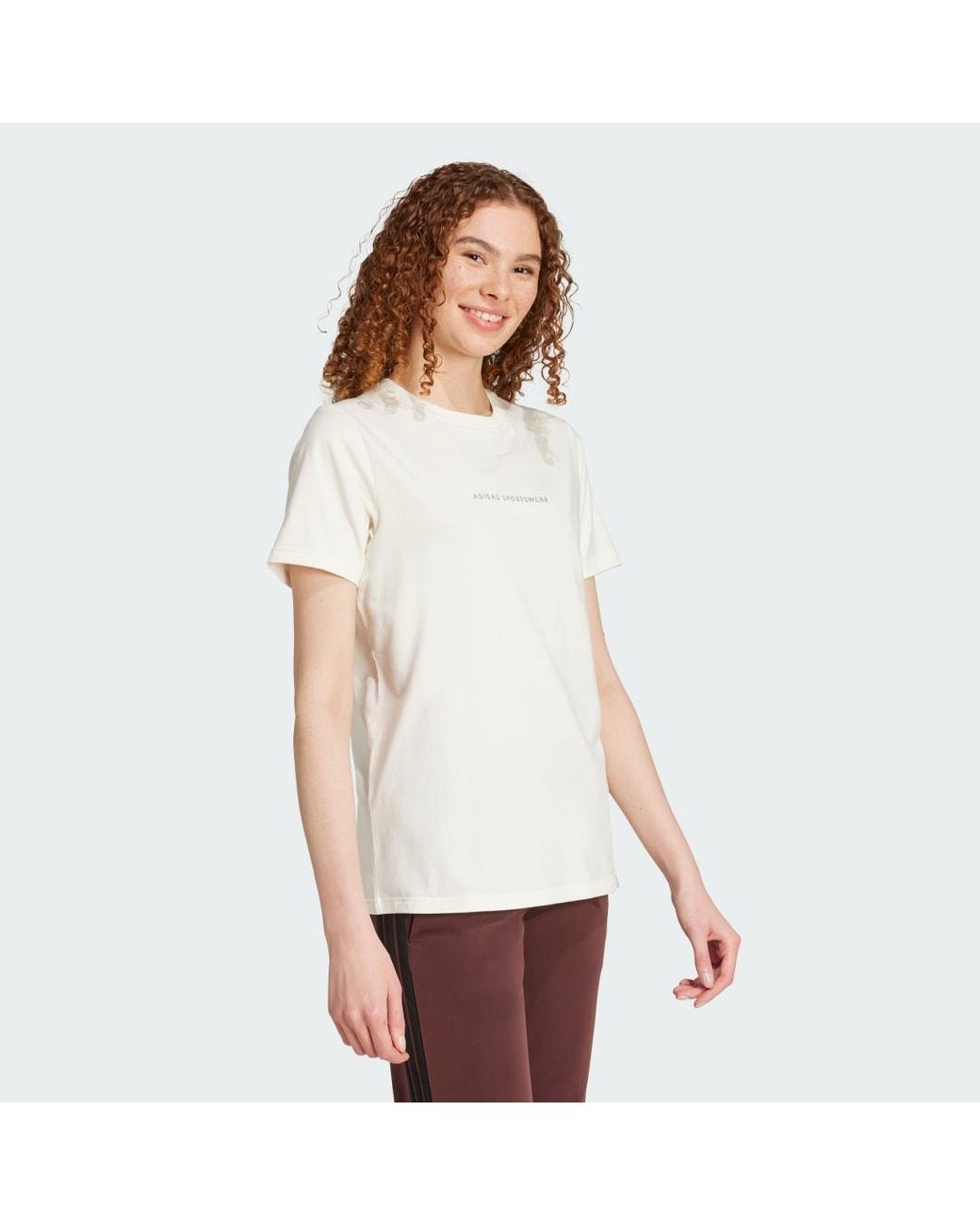 Adidas White Codes Doodle Camp Graphic T-Shirt