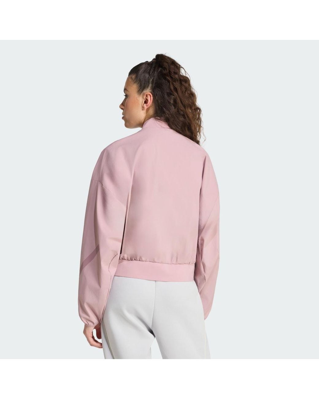 Adidas Pink Z.N.E. Woven Bomber Jacket