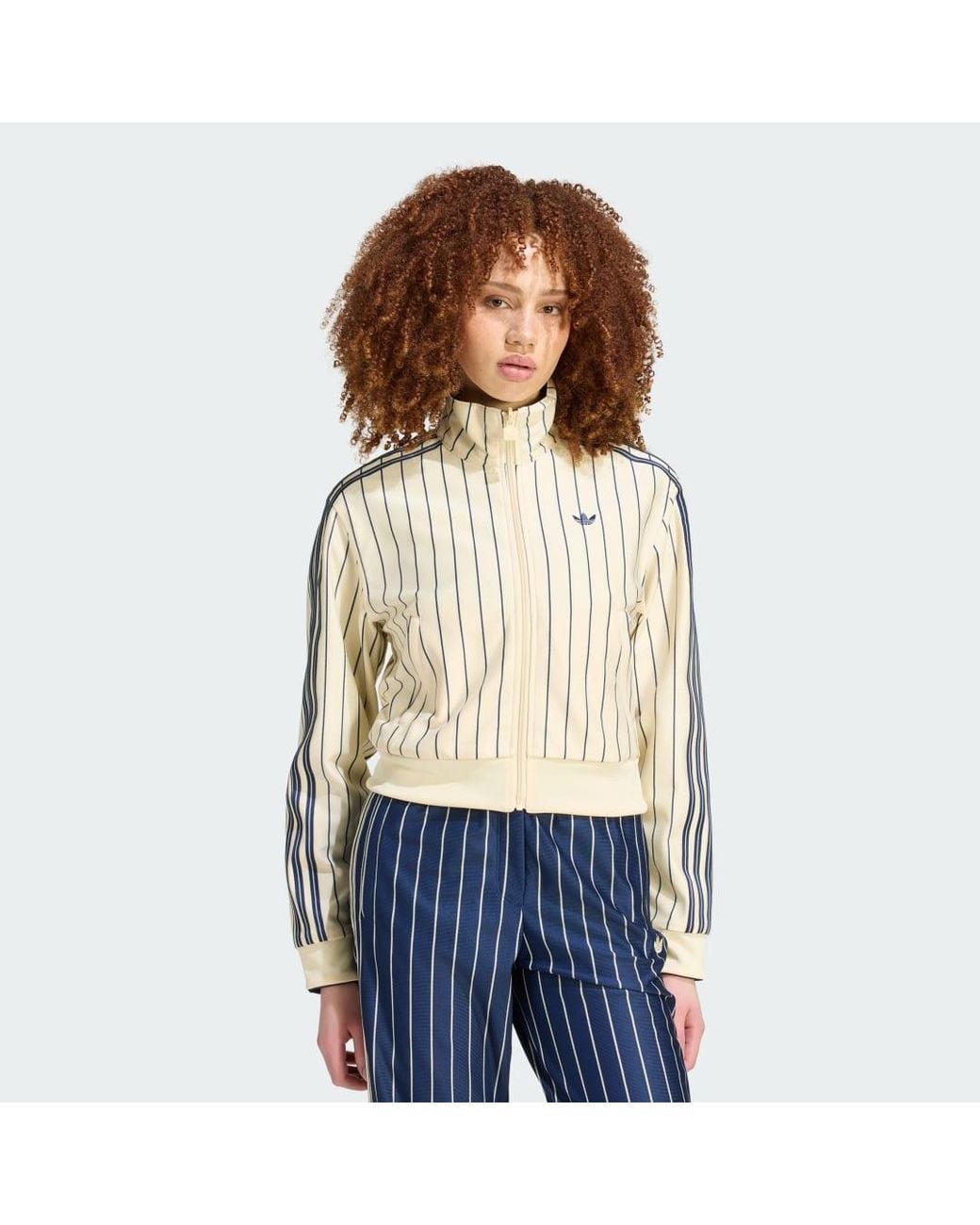 Adidas Originals Multicolor Sweatshirt Adidas Reversible Firebird Track Top Warm Vanilla/ Night