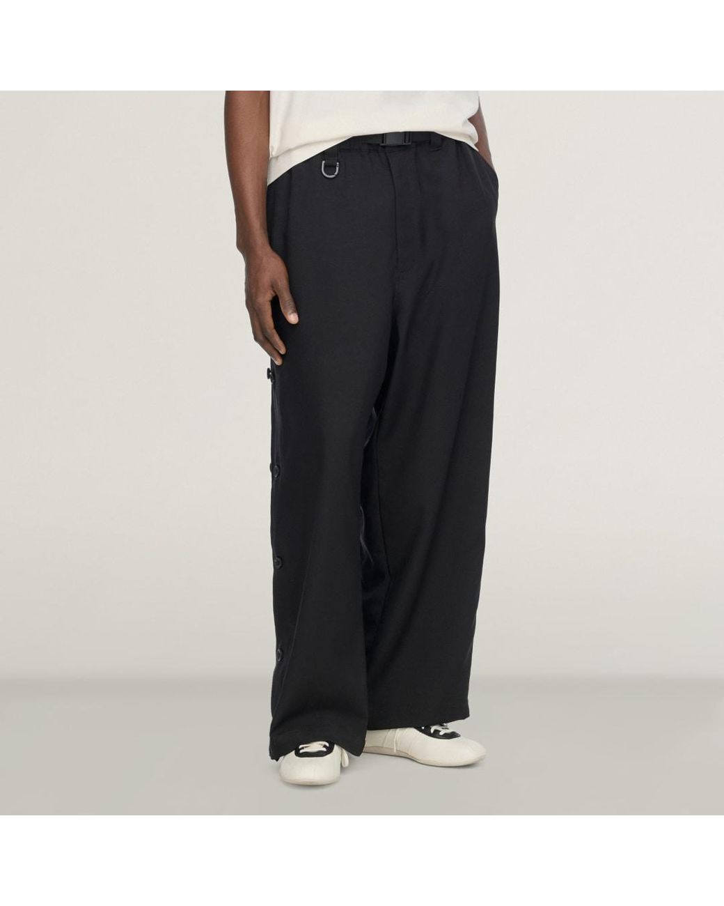 Adidas White Y-3 Sport Uniform Adaptive 3 Stripes Trousers for men