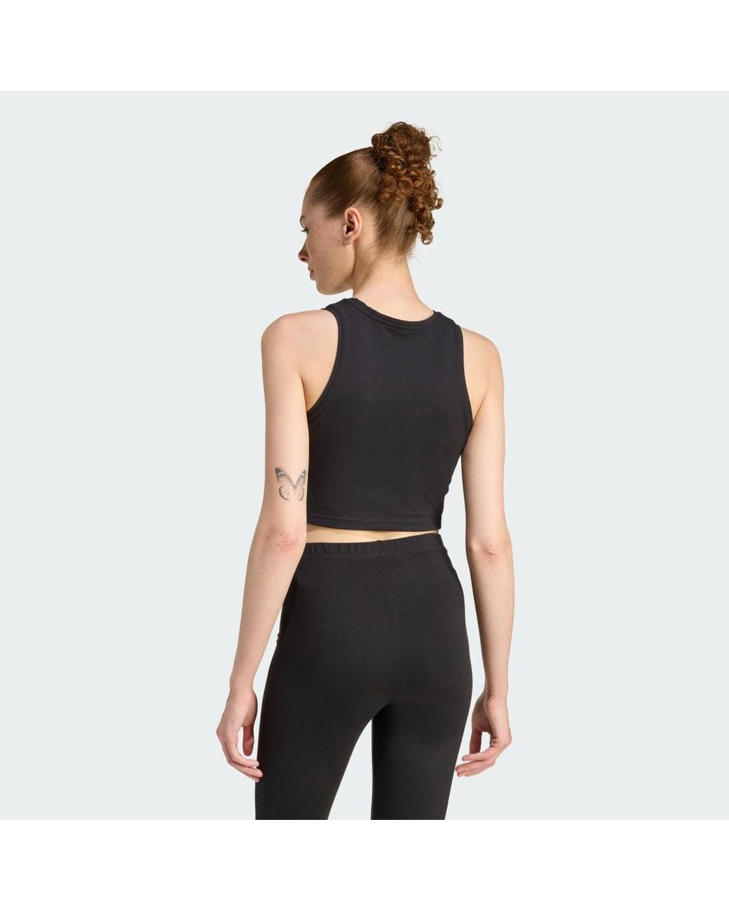 Adidas Black Essentials 3-Stripes Padded Tank