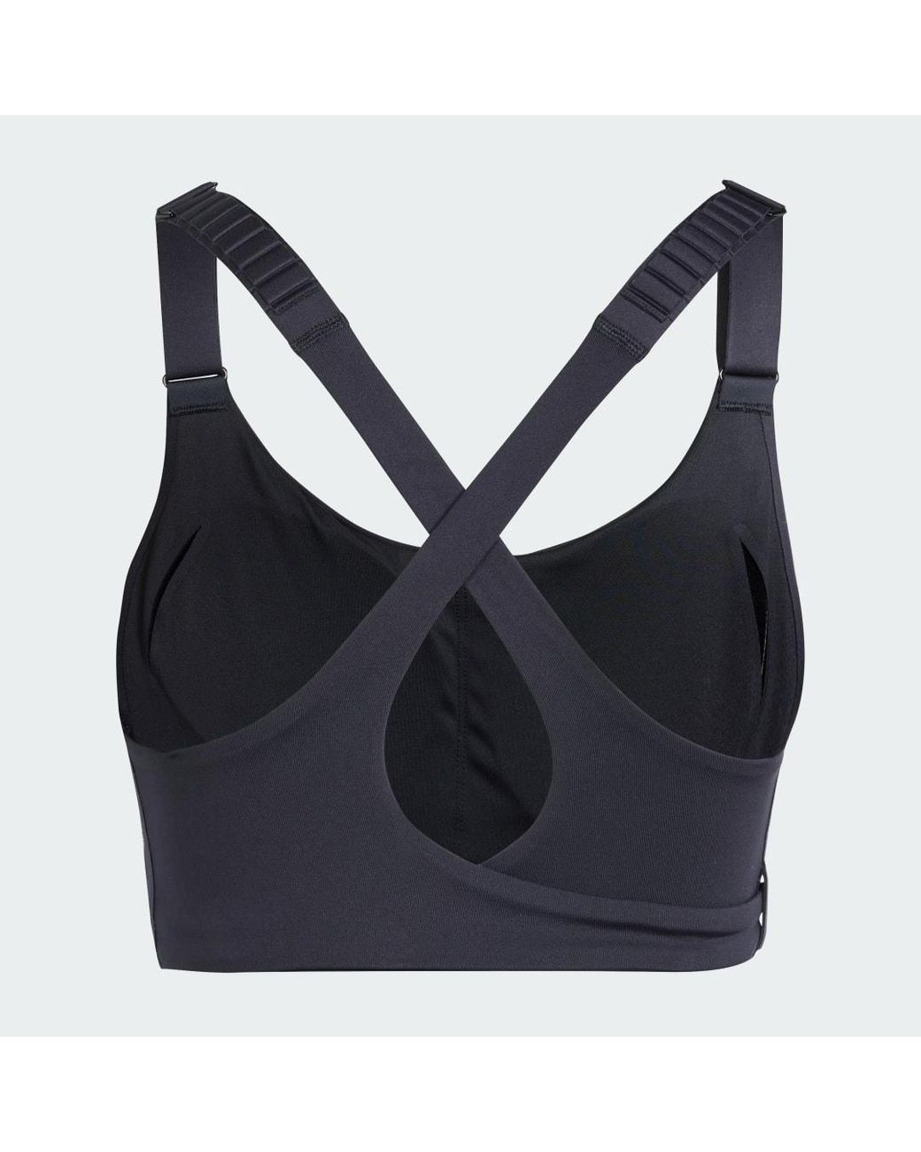Adidas Blue Fastimpact Luxe Run High-support Bra