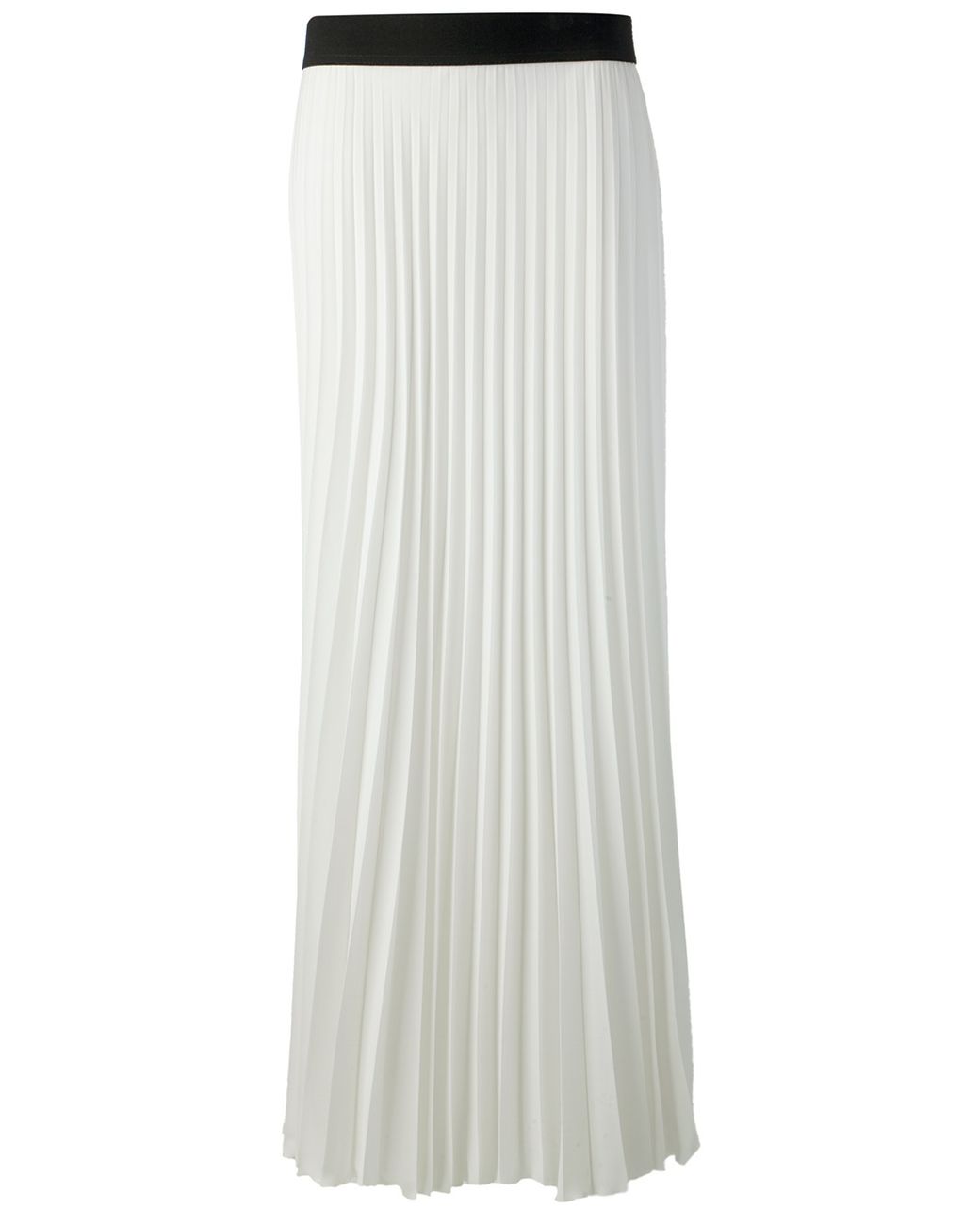 P.A.R.O.S.H. Long Pleated Skirt in White | Lyst