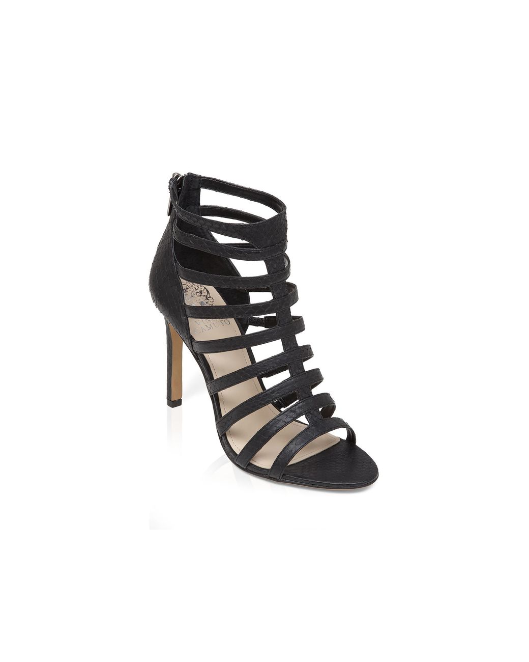 Vince Camuto Open Toe Caged Gladiator Sandals - Kamella High Heel in Black  | Lyst