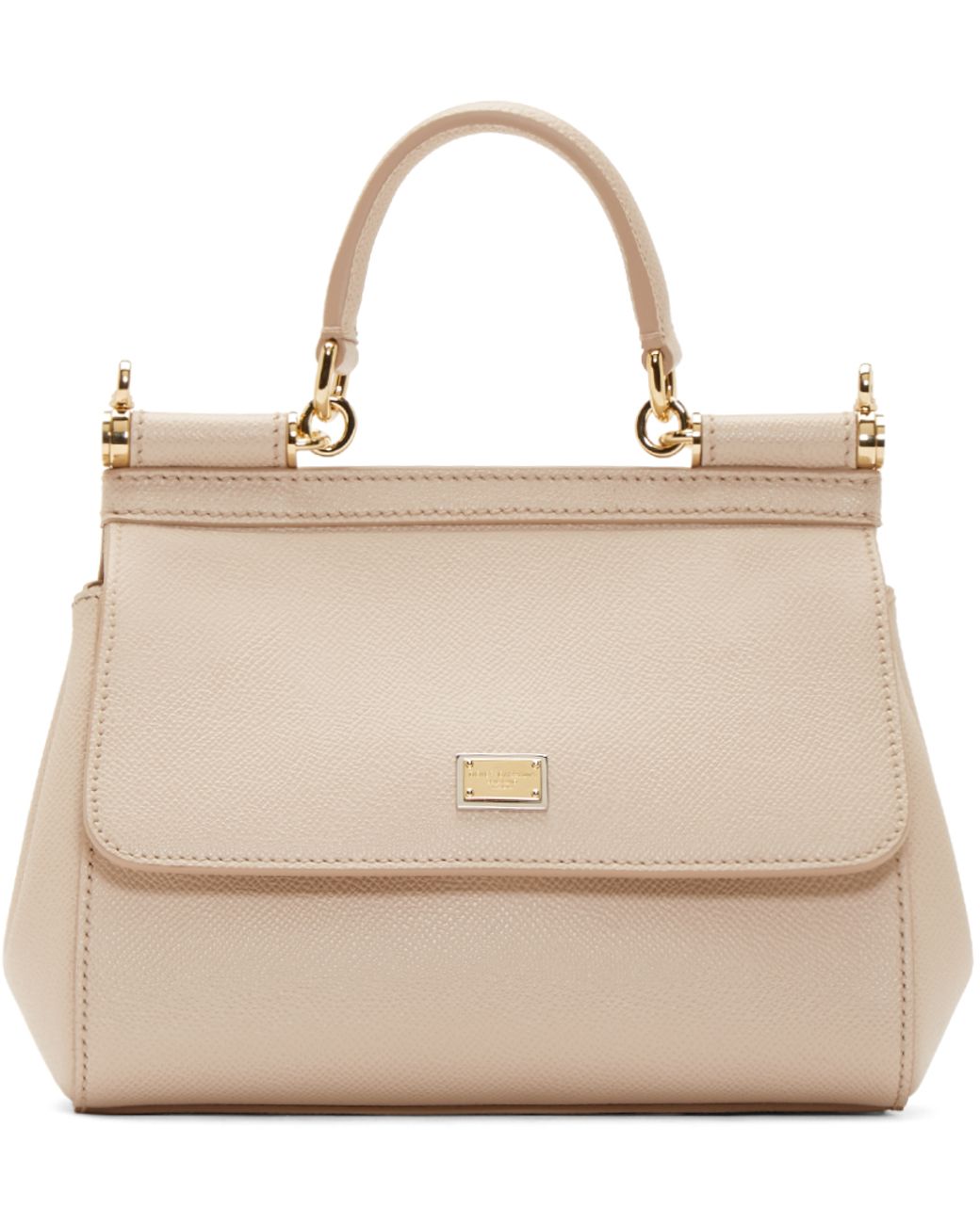 Dolce & Gabbana Nude Pink Mini Miss Sicily Bag in Natural | Lyst