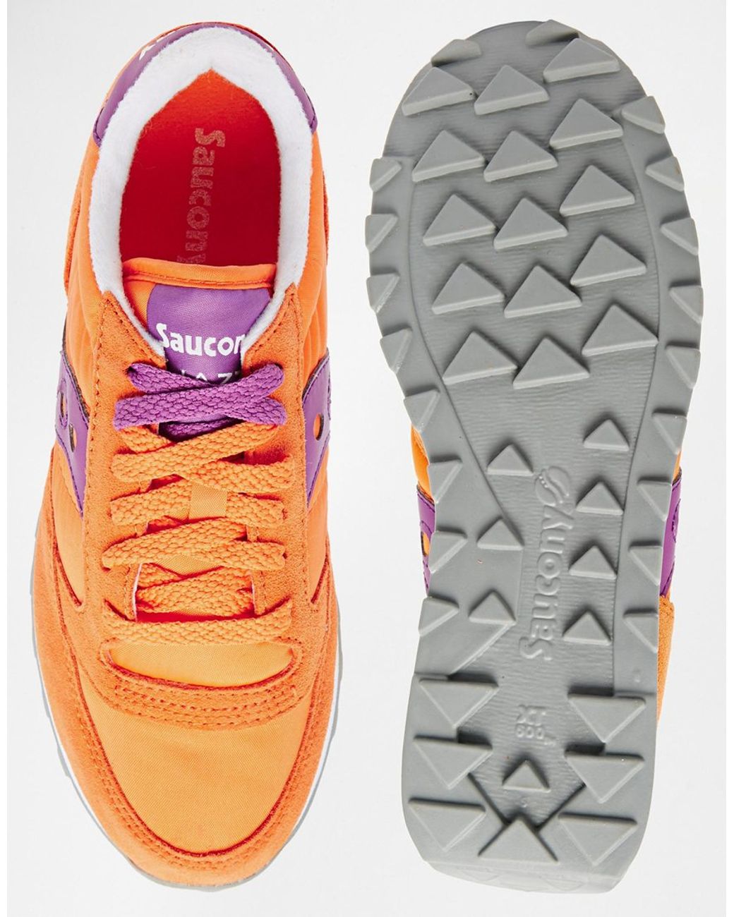 Saucony Jazz Original Orange/Purple Sneakers | Lyst