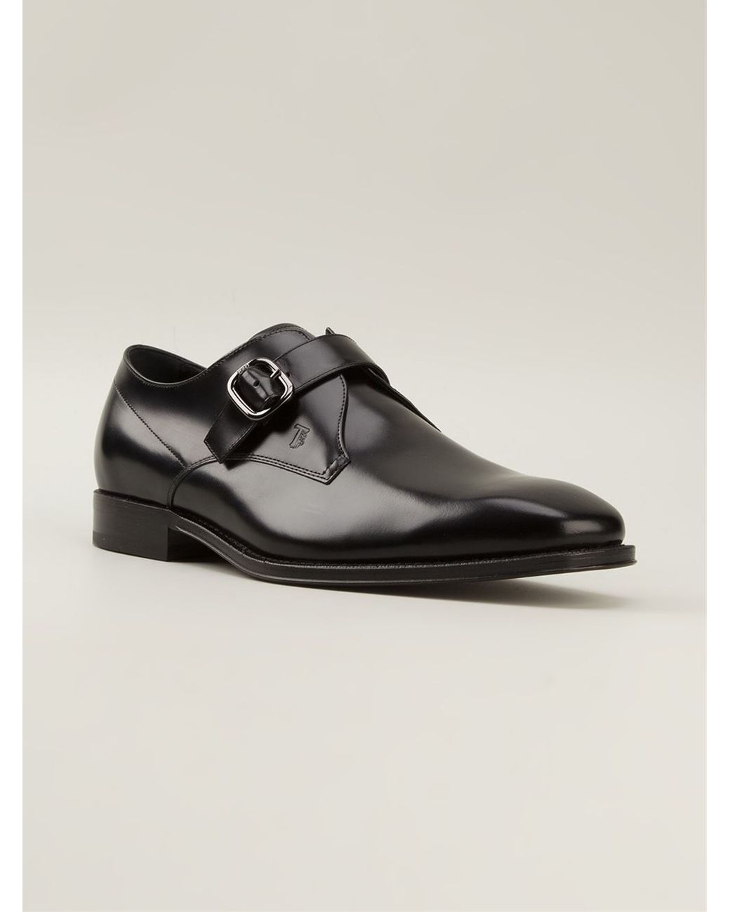 Tod's Single Strap Monk Shoes in Black for Men | Lyst
