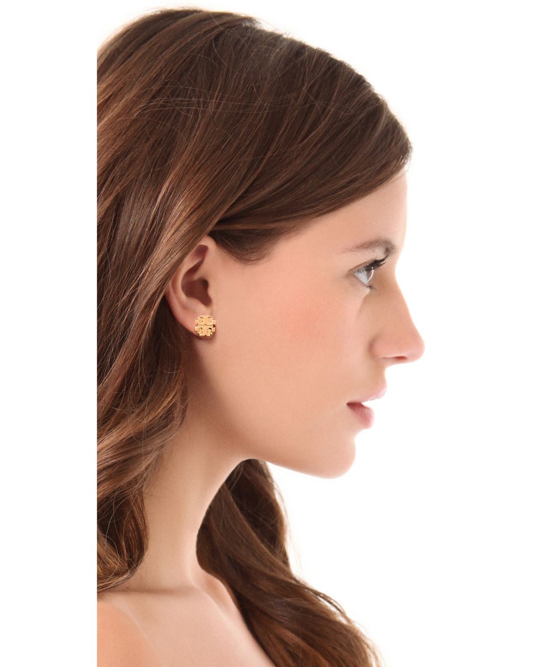 Tory Burch Large T Logo Stud Earrings - Gold in Metallic | Lyst Canada