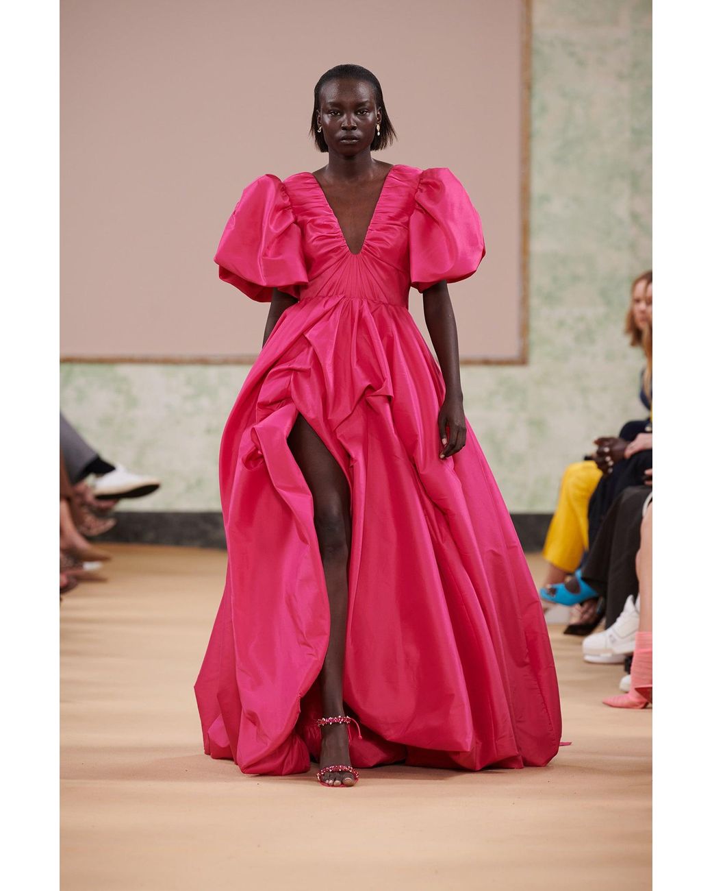 Aje. Cotton Manifestation Gown in Fuchsia (Pink) | Lyst