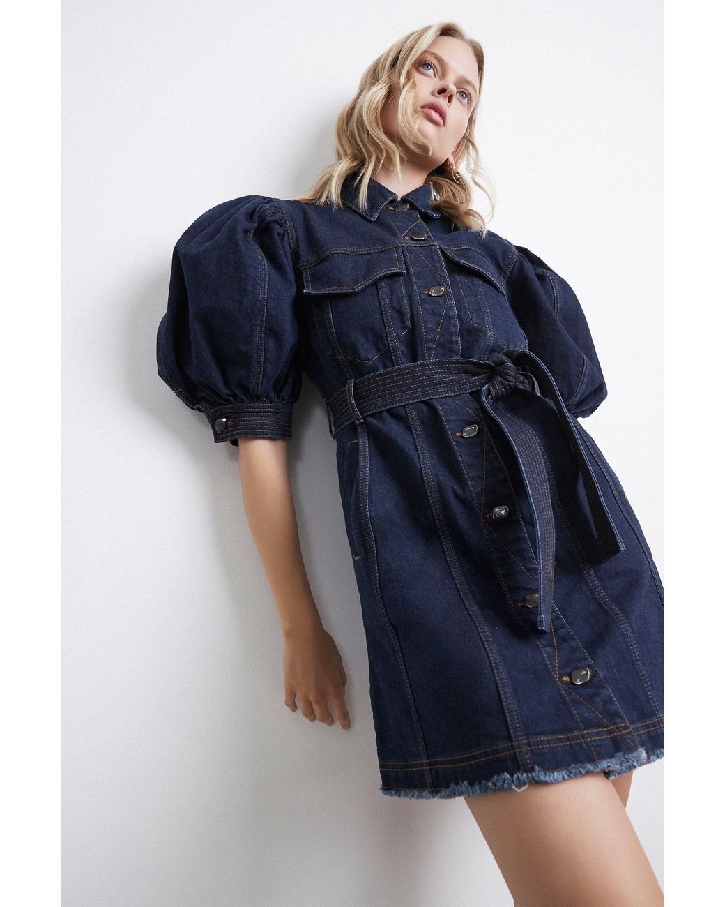 Aje. Tori Denim Dress in Blue | Lyst