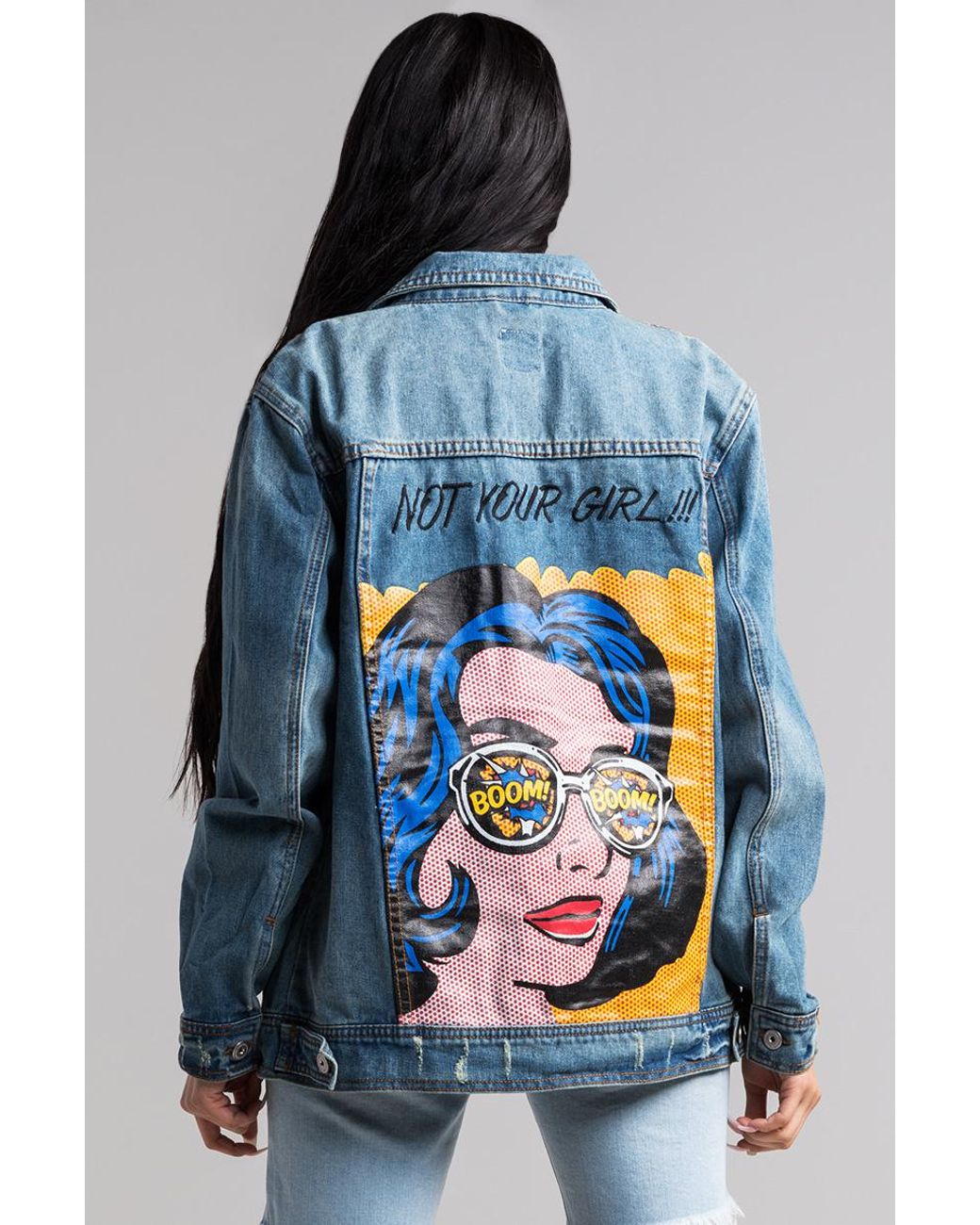 AKIRA Pop Art Denim Jacket in Light 